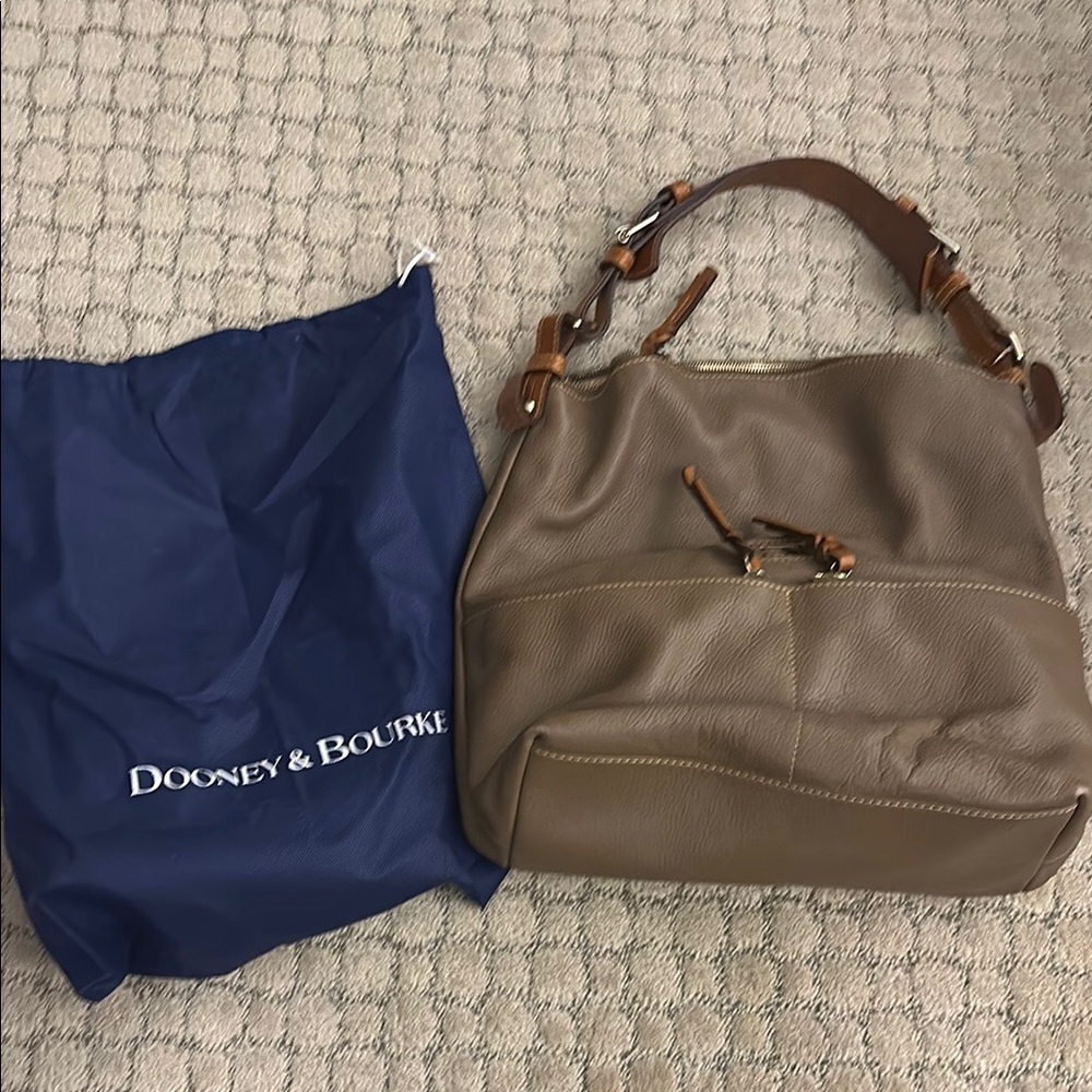 Dooney & Bourke Tan Leather Hobo Bag
